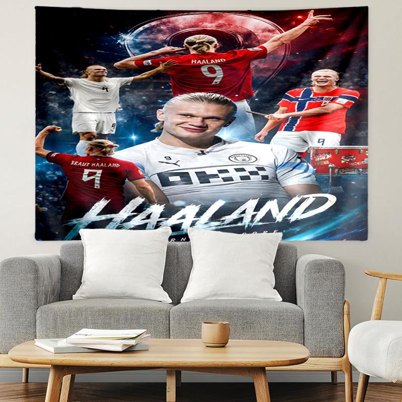 Haaland Tapestry, Wall Hanging Tapestry, Pattern Tapestry for Dorm Bedroom Living Room Wall Art Photography Backdrop