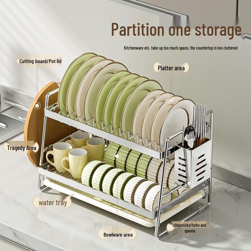 Maxcook Carbon Steel Kitchen Dish Drying & Storage Rack