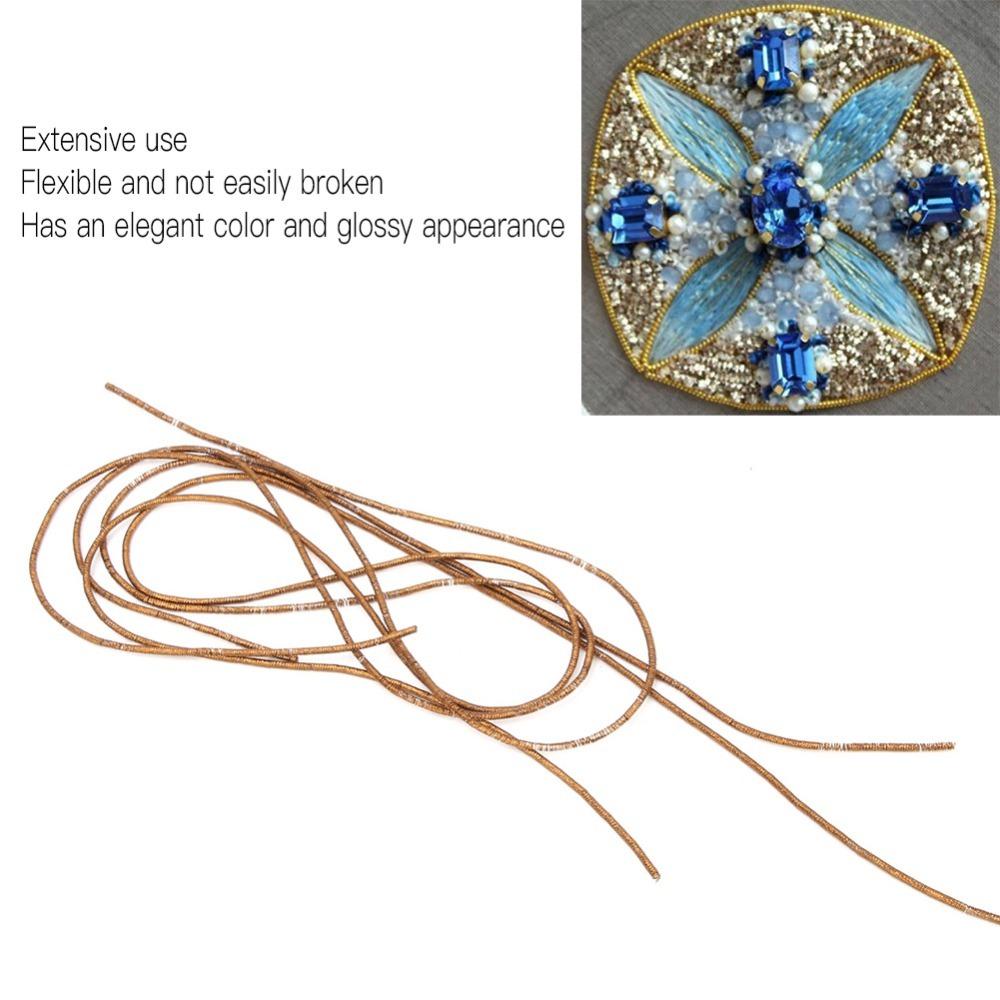 Fine Metallic Embroidery Wire Gloss Finish Metallic Embroidery Thread Beading Wire For Embroidery кофейный