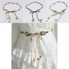Ethnic Woven Waist Tie With Wooden Beads For Boho Chic Summer Dresses And Casual Looks