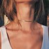 2021 High Quality Clavicle Blade Statement Women Gold Silver Color Stainless Steel Snake Choker Necklace Chain