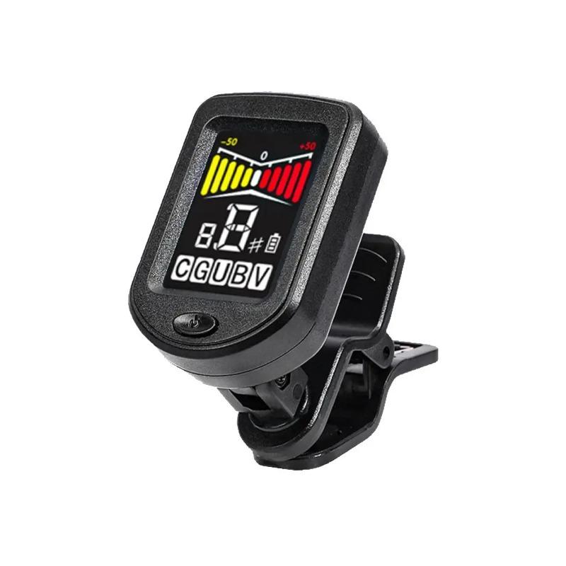 Clip On Guitar Tuner with Color Screen That Can Rotate 360 °, Suitable for Guitar Bass, Ukulele, Violin Charging, Convenient