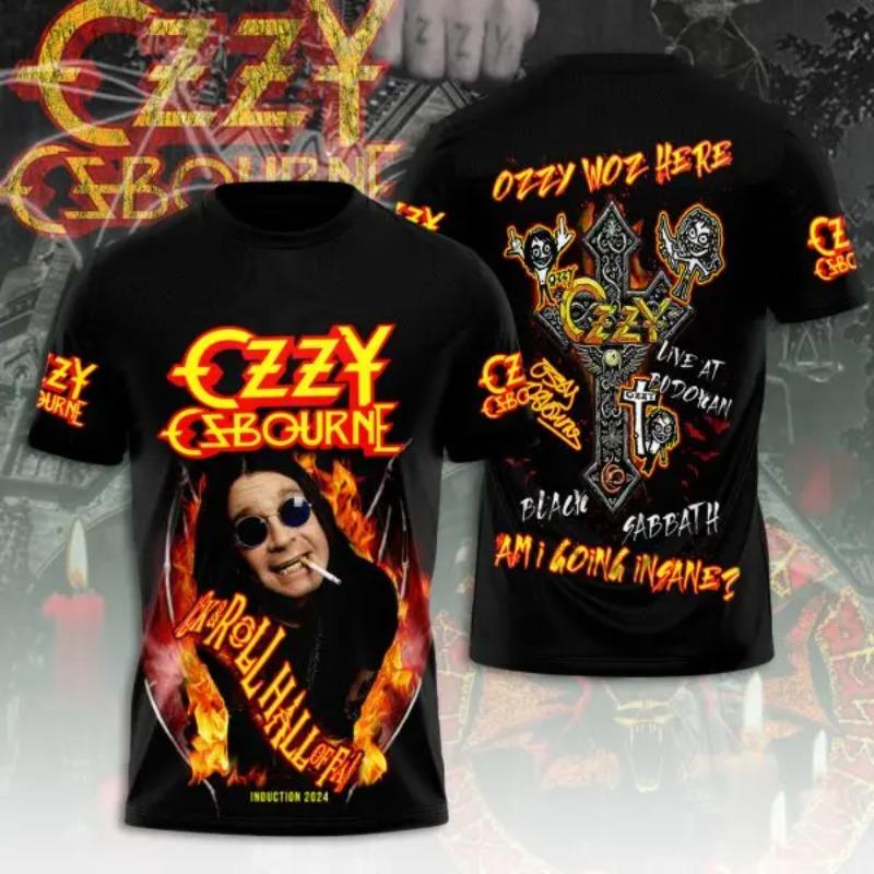 Beliebter Rocker Ozzy Osbourne 3D-Druck Herren Damen Hip Hop Trendiges Kurzarm-T-Shirt Harajuku Rundhals-T-Shirt Übergroßes Oberteil