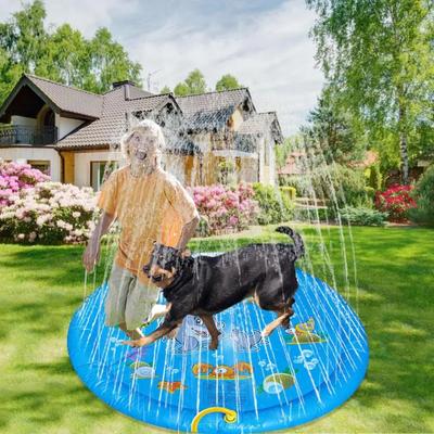 Pet Outdoor Play Water Spray Splash Mat Inflatable Sprinkler Cushion Pads Garden Fountain Toy Tub Swiming Pool for Kid Dog