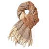 Women's Mohair Winter Scarf Cashmere Feel Tassel Scarf Colorful Striped Long Scarf Winter Shawls Wraps for Cold Weather