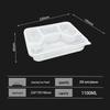ZLIII 4-Compartment Transparent Disposable Takeout Containers