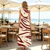 Women's Sleeveless Maxi Dress Simple Striped,Soft Flowy Long Dress for Daily Commute,Casual Home & Versatile
