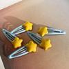 Cartoon Bright Blue and Yellow Star Bb Hair Clips, Cute Ins Style, Sweet and Girlish, Simple Side Bangs Hair Clips