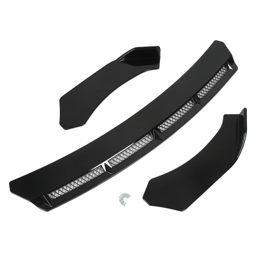 3pcs Front Bumper Lip Body Kit Universal Spoiler Wing Car Modification for Automobile