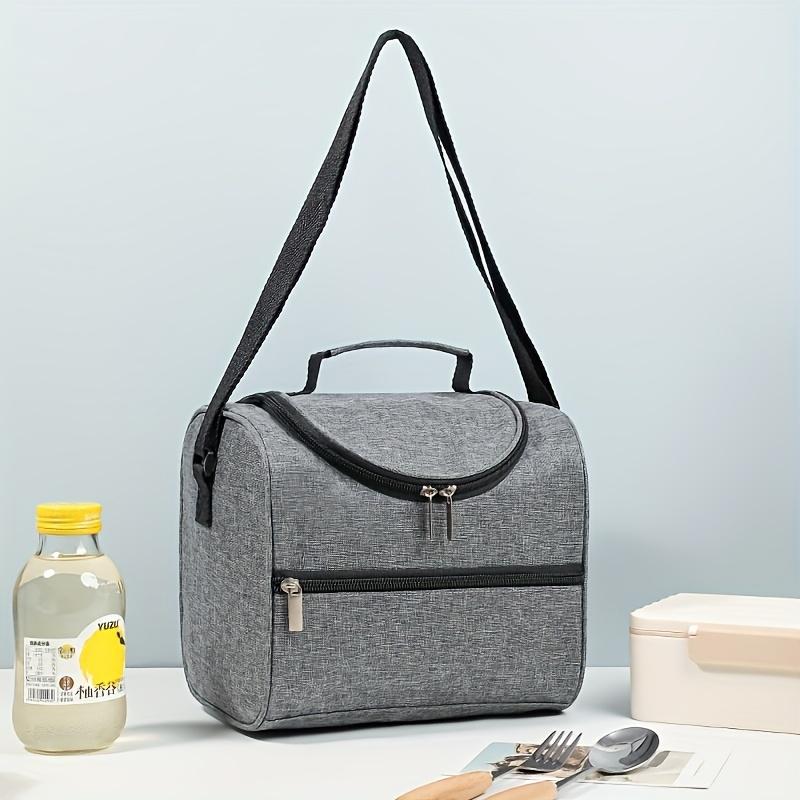 Isolierte Lunchtasche, Lunchbox-Tasche mit großem Fassungsvermögen, Schultertrage-Stilvolle einfache Isoliertasche, Picknick-Lebensmittel-Frische-Kühlakku, Tragbar Handheld