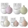 Round Candle Jar Silicone Mold Diy Christmas Ball Relief Storage Box Molds For Concrete Plaster Resin Crafts Home Xmas Decor