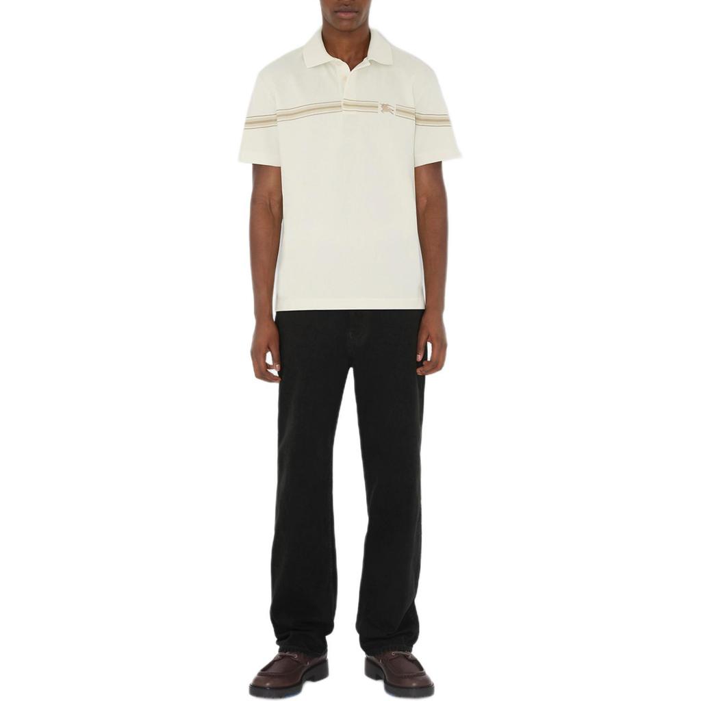Burberry Striped Cotton Polo Shirt 81040541