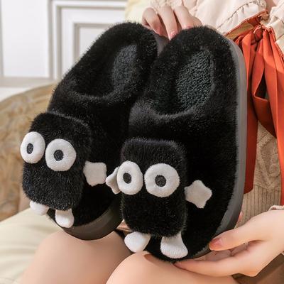 Mode Winter Nieuwe Fulffy Bont Pantoffels Dames Schoenen Leuke Cartoon Pantoffels Vrouw Zachte Comfortabele Pluche Slides Binnen Katoenen Schoenen 2024