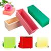3PCS Rectangle Soap Mold Set DIY Toast Mold Silicon Pink Box + Wood Box Baking Tool (1.2KG Soap