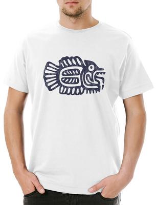 Inca Fish Herren T-Shirt Inka Maya Mayans Mayas Tattoo Atzteken Indianer Empire
