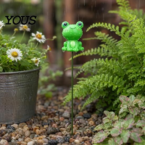 Colorful Frog Ornaments for Potted Plants Garden Stakes, Waterproof Resin Miniature Ornaments, Cute Figurines, Succulents Creative Landscape Figurines