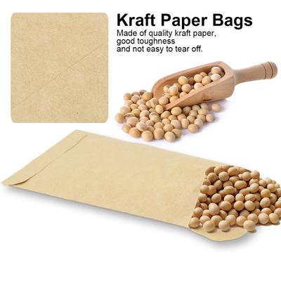 100 Stück Kraftpapiertüten Mais Weizen Reis Samen Verpackung Kraftvolle Tüte Umschlagstil Kraftpapiertüten