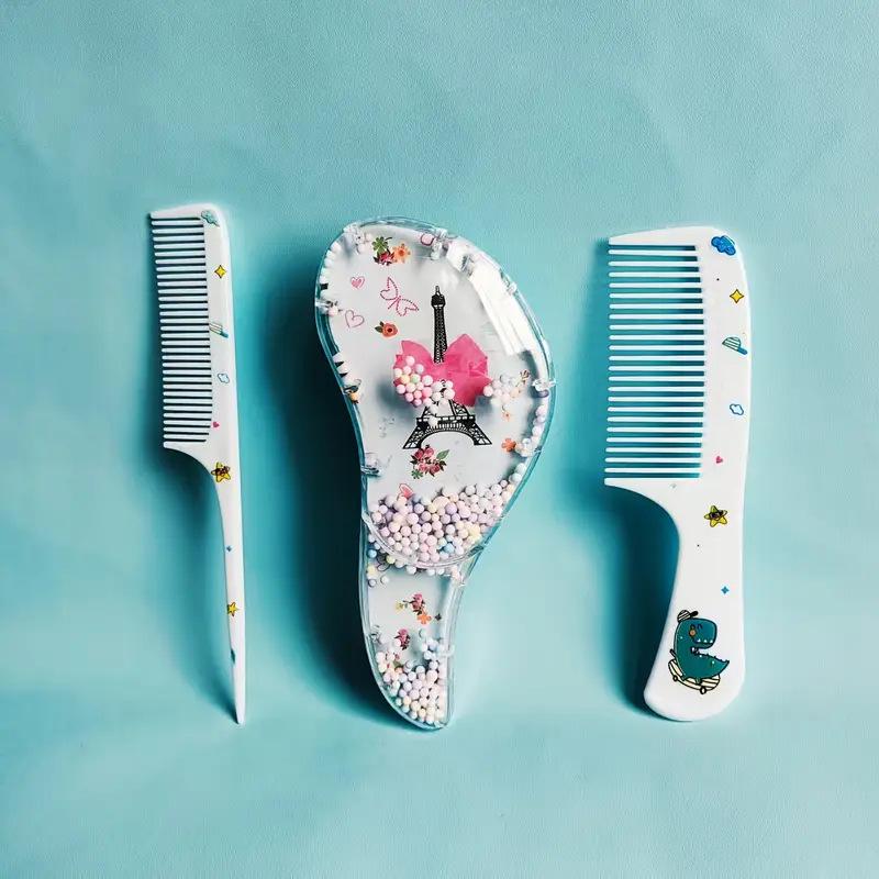 Unicorn Cartoon Comb for Kids' Long, Curly Hair - Anti-Tangle, Smoothing, Meridian Massage & Fluffing Tool