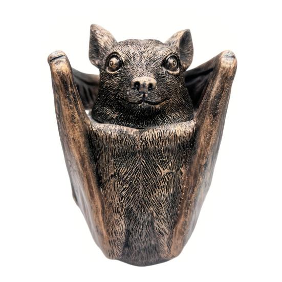 Yousheng Halloween Gothic Bat Storage Box Simulated Bat Resin Figurine Statue Retro Bat Jewelry Trinket Organizer Box Party Decoration Ornament