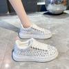 Spring Full Diamond Men's and Women's Shoes Platform Sports Dad Shoes Women's Casual Shoes Rhinestone McQueen Board