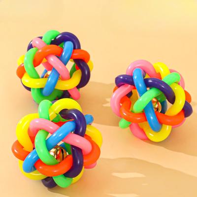 Hundespielzeug, Bunte Glöckchen, Interaktive Spielbälle für Hunde, Haustierspielzeug-Zubehör