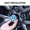 New Hot 2025 New B5 VW For Volkswagen 4Pcs Black/Blue Car Emblem Wheel Hub Center Stickers Accessories For Volkswagen Lavida