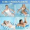 Aufblasbare Pool-Hängematte, Faltbarer gestreifter schwimmender Stuhl & Wasser-Hängematte Pool-Schwimmkörper Liege für Außenpools