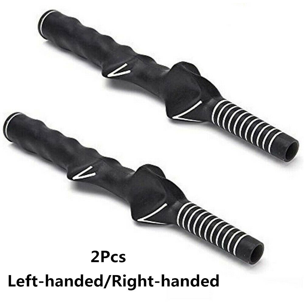 2Pcs Golf Tool Left-handed Rubber Golf Training Grip Golf Swing Grip Right-handed Practice Aids