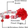 BoomBone Cat Christmas Collar Flower,Breakaway Puppy Collars Charms Pet Xmas Accessories