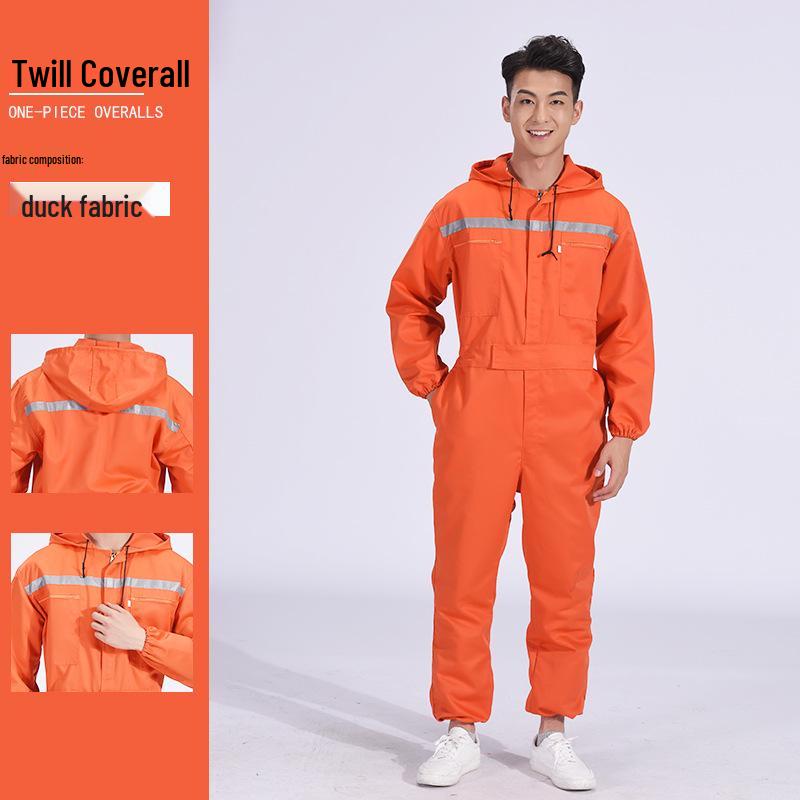 Herren Staubdichter Reflektierender Arbeitsoverall - Atmungsaktiver Schützender Einteiler für Bau und Autoreparatur