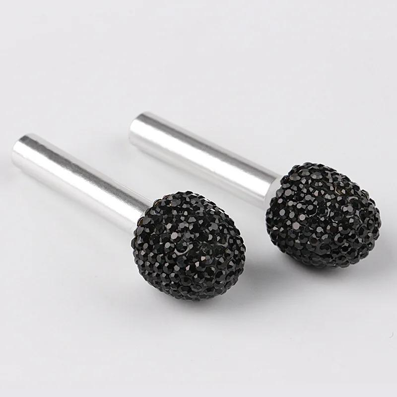 2PCS Luxury Rhinestone Car Door Pin Lock Knob Lift Covers Auto Decor Ornament Gadget Glitter Bling Car Accessories for Woman