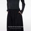 ONLY Women's 2025 Winter Faux Two-Piece Round Neck Long Sleeve A-Line Dress