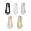 Women's Plus Size Lace-Trimmed Invisible Boat Socks - Breathable, Cotton Anti-Slip, Low-Cut.