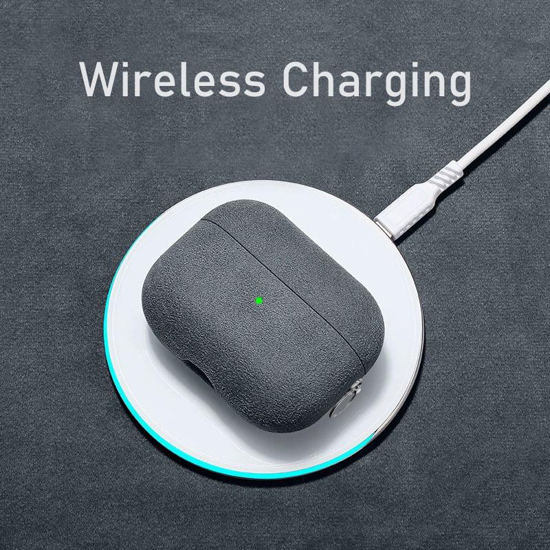 Luxury Italian Suede Leather Headphone Case for AirPods 4 3 1 Pro2 Supercar Material Wireless Charge All Inclusive Earphone Case
