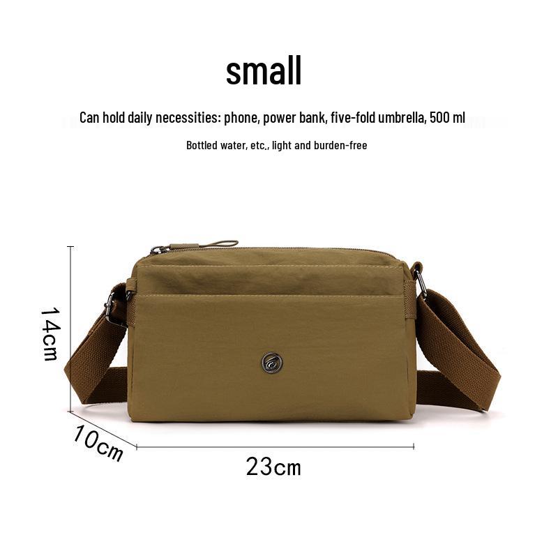 2025 New Women's Lightweight Multi-Layer Crossbody Canvas Bag - Korean Casual Shoulder/Small Bag