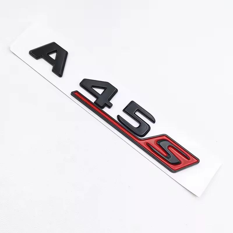ABS A45S Logo Turbo 4MATIC Badge Car Rear Star Sticker Trunk AMG Emblem For Mercedes Benz A 45S AMG W177