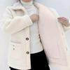 Women's Mid-Length Lambswool Faux Fur Coat – Thickened Velvet Warmth