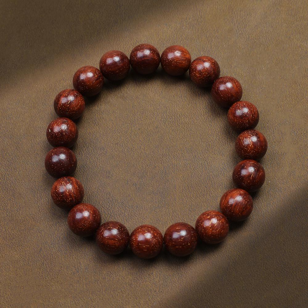 Venus Old Material Small-Leaf Red Sandalwood Prayer Beads Chain - High Oil Density, Unisex, New Chinese Style Decoration Gift