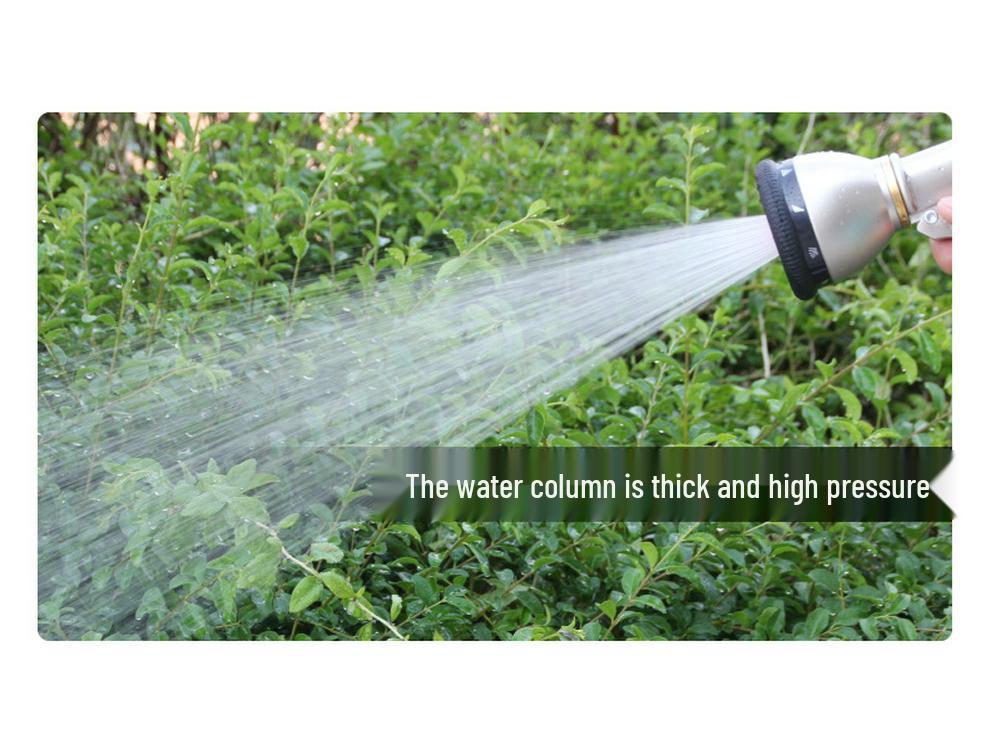 Electroplated Multifunctional High-Pressure Water Gun with 9-Function Metal Gold Trigger Spray for Flower Watering