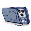 Shockproof Magnetic Phone Case with Camera Kickstand, Hybrid Protective Back for iPhone 18 Pro Max-Blue
