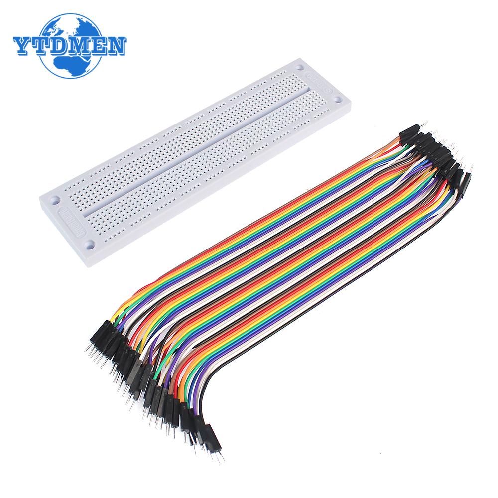 Breadboard Dupont Line Kit SYB-120 700 Points Solderless Mini PCB Bread Board Test Develop DIY Male To Male Dupont Wire