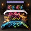 Linkin Park Print 3Pcs Bedding Set Duvet Cover With Two Pillowcases Soft Bed Linen For Household Bedroom