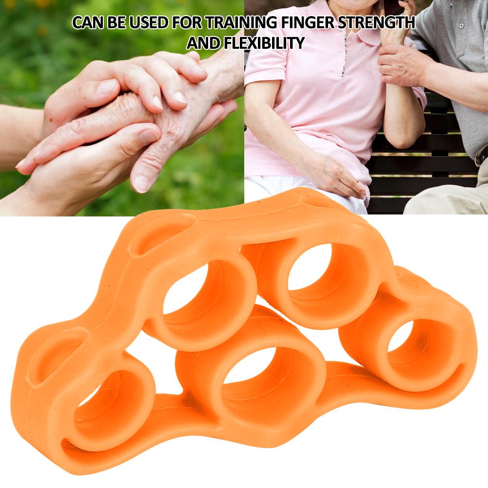 Portable Finger Strength Training Exercise Ring Resistance Loop Hand Grips StrengthenerOrange