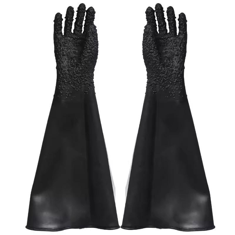 Industrial Sandblasting Gloves: Lengthened, Thickened, Wear-Resistant Latex with Smooth Surface for Labor Protection