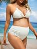 2025 Women's Tummy-Concealing Slimming Two-Piece Bikini Swimwear - High Elasticity for Resort & Hot Spring