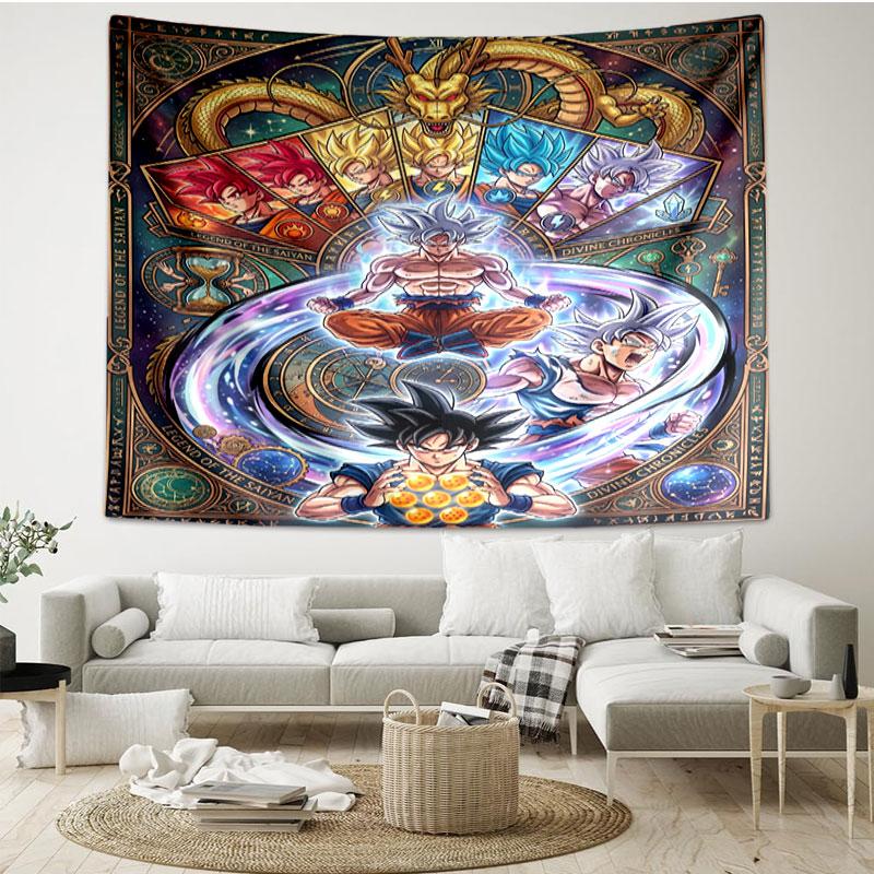 Dragon Ball Print Tapestry - Portable Wall Decor Cloth, for Home, Dorm, Travel, Bedroom, Living Room - Ideal Birthday Housewarming Gift