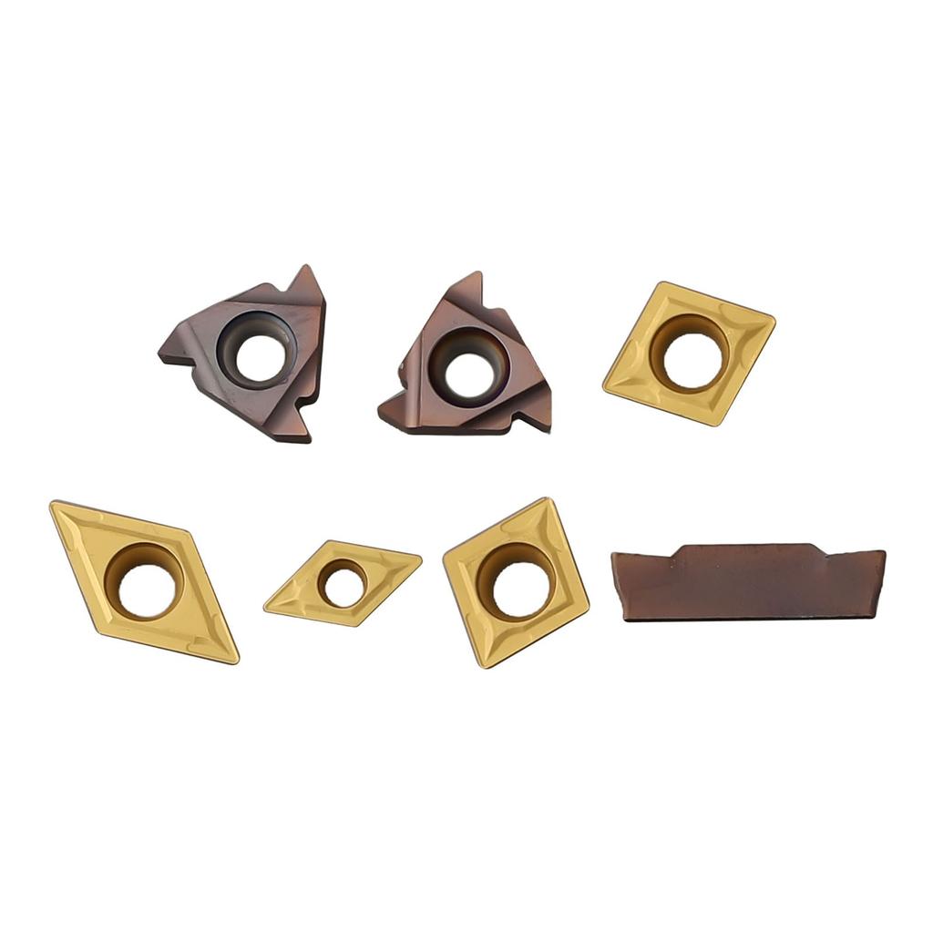 7pcs Carbide Inserts for 16mm Shank Lathe Boring Bar Turning Tool Holder CS