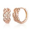 Kienl  Shiny Natural Zircon Hoop Dangle Earrings For Women Fashion  Rose Gold Color Crystal Vintage Daily Fine Jewelry