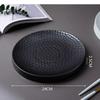 Ceramic Dinner Plate Restaurant Irregular Texture Flat Steak Dessert Plates Pasta Home Solid Color Tableware