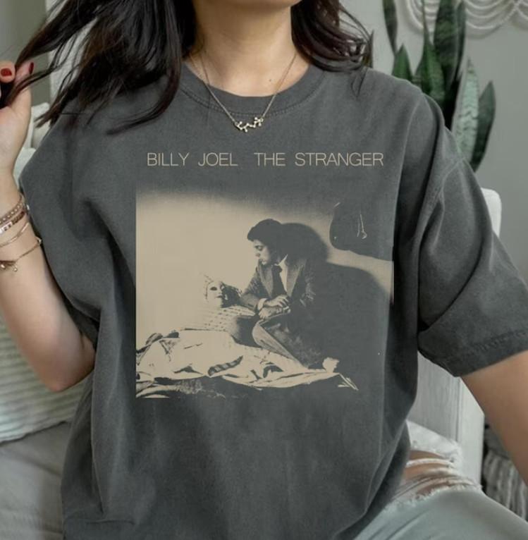 Vintage Retro Billy Joel The Stranger Shirt Short Sleeve Gift For Fans S-5Xl Unisex T-Shirt M